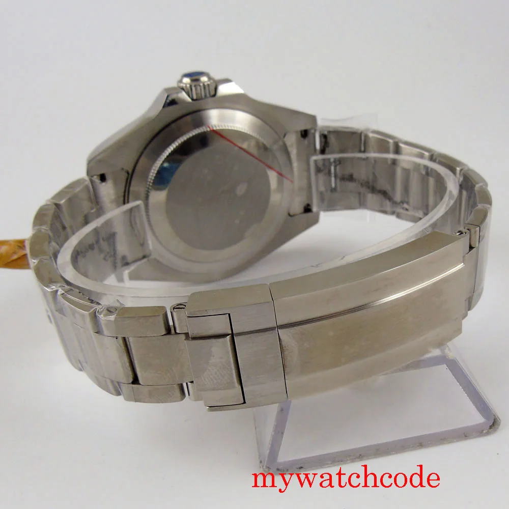 43mm BLIGER Stainless Steel Watch Case Steel Strap Fit 21 Jewels MIYOTA 8215 ETA 2836 Automatic Movement Sapphire Crystal
