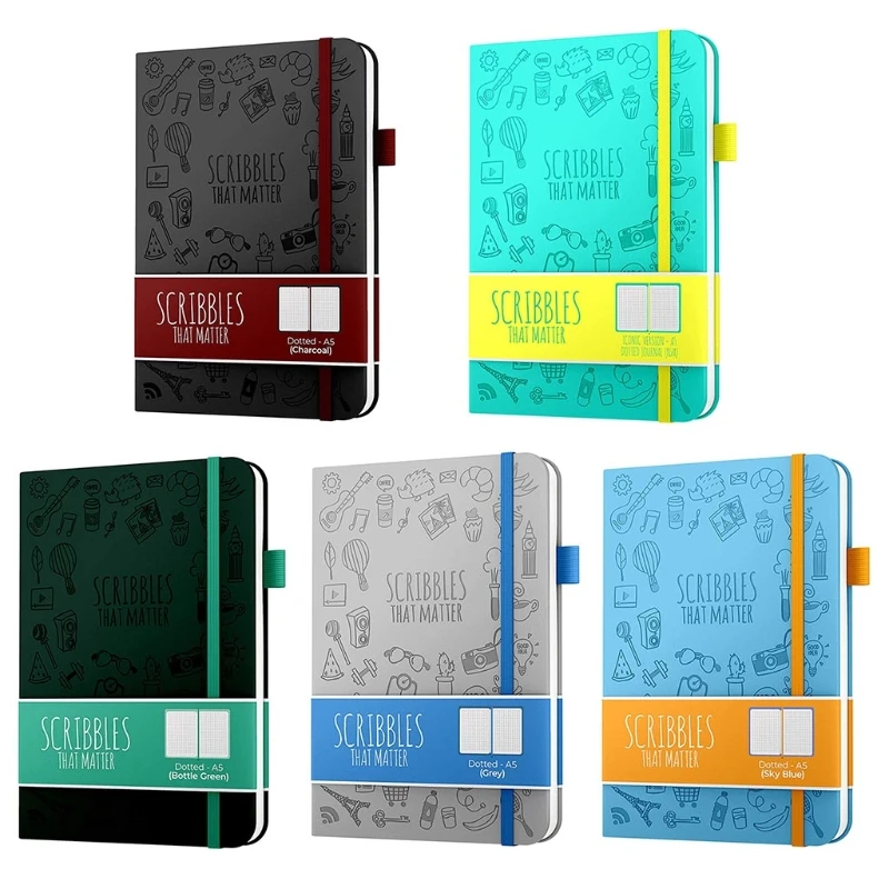 Модный блокнот в горошек, Обложка из искусственной кожи, блокнот для журнала, блокнот A5, 100 листов, утолщенная бумага для работы, путешествий, колледжа