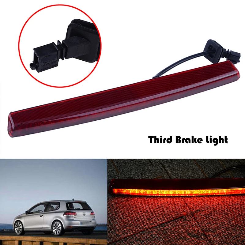 Rhyming Car LED High Mount Stop Signal Lamp 3RD Third Tail Brake Lights Fit For VW Golf MK5 2004-2009 Car Accessories 1K6945097F