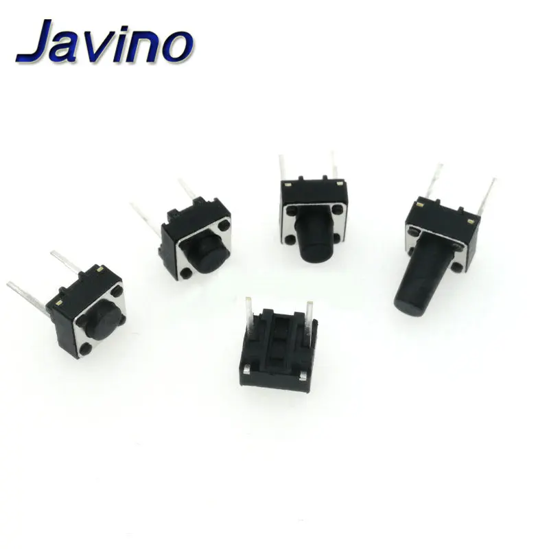 20 sztuk środkowy 2pin 6x6x4.3/5/6/7/8/9/10mm przełącznik dotykowy Push przełączniki przyciskowe 6x6x4.3mm 6x6x5mm 6x 6x6mm 6x6x7mm — zdjęcie 3