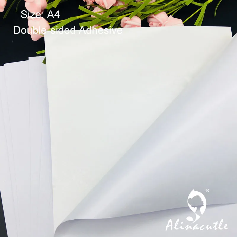 A4 X10 SHEETS Double Sided Tape Adhesive Clear Strong Sticky Transparent packing paper craft handmade card Hardcover Photo Album