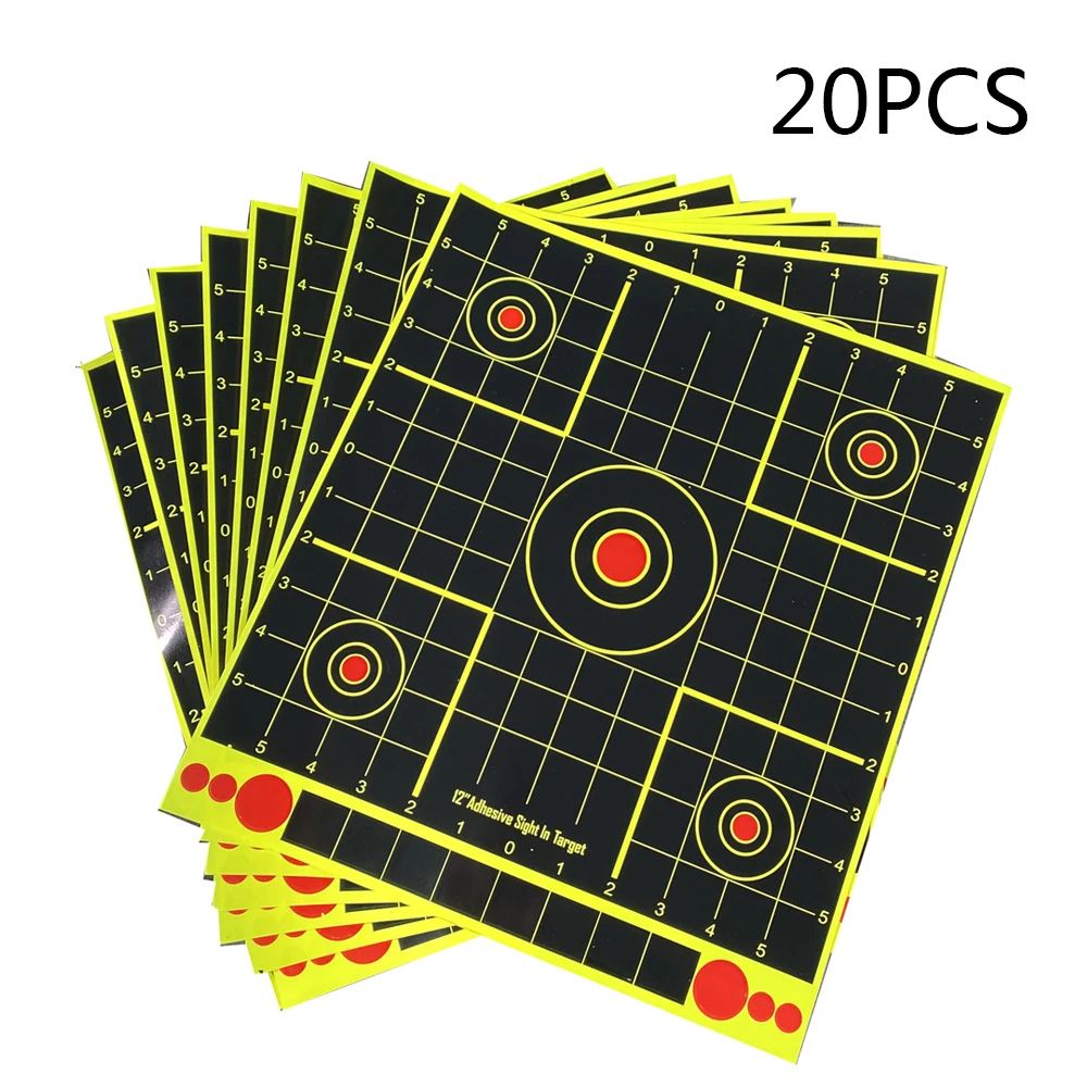 10 /20 /50 /PCS 13x12 Inch Adhesive Splatter Target Sticker Archery Accessories High Strength Adhesive for Grid Shooting Target