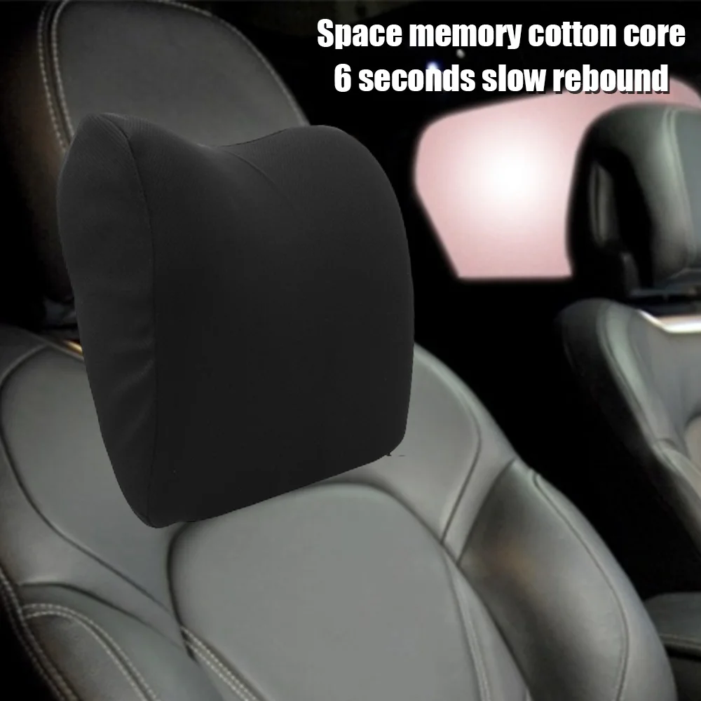 Auto Kopfstütze Nacken kissen Reises tütze Polyester weiche Kopfstütze für feat Stuhl in Auto Memory Foam Kissen Stoff bezug