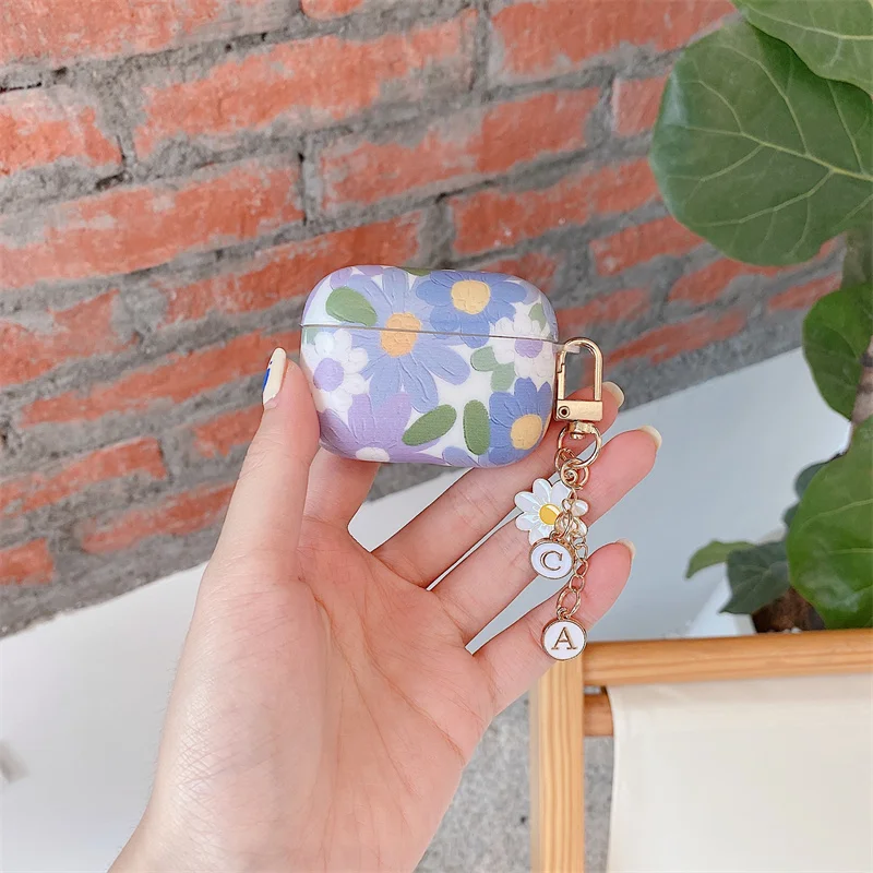 الكورية أنيق الزهور حقيبة سماعة الاذن ل Airpods 1 2 جميل رسالة زهرة قلادة سماعة واقية غطاء ل Airpods برو