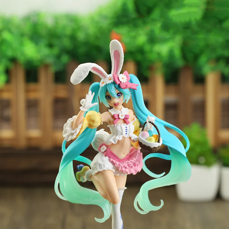 New 23cm Anime Pink Sakura Ghost Rabbit ears Action Figures PVC Model Toys Collecting Gifts for Girls Dress wedding chrimas gift