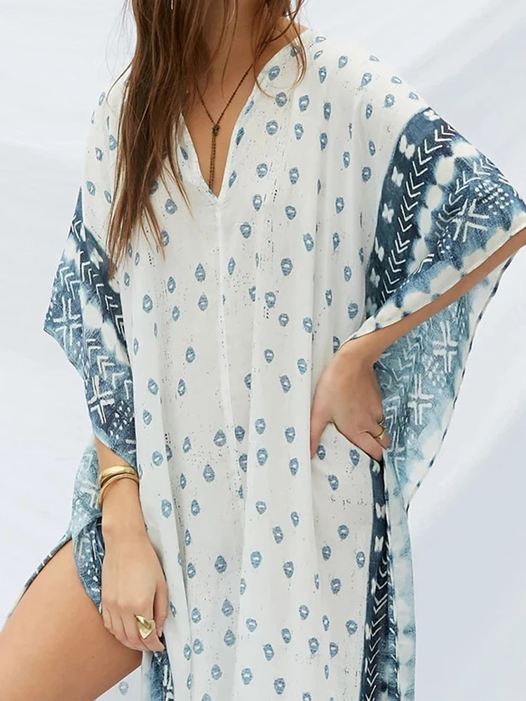 Zafille 2021 Nieuwe Print Bikini Cover Up Pareo Beach Cover Ups Strand Jurken En Tunic Robe Zomer Pareo Vrouwen strand Jurk