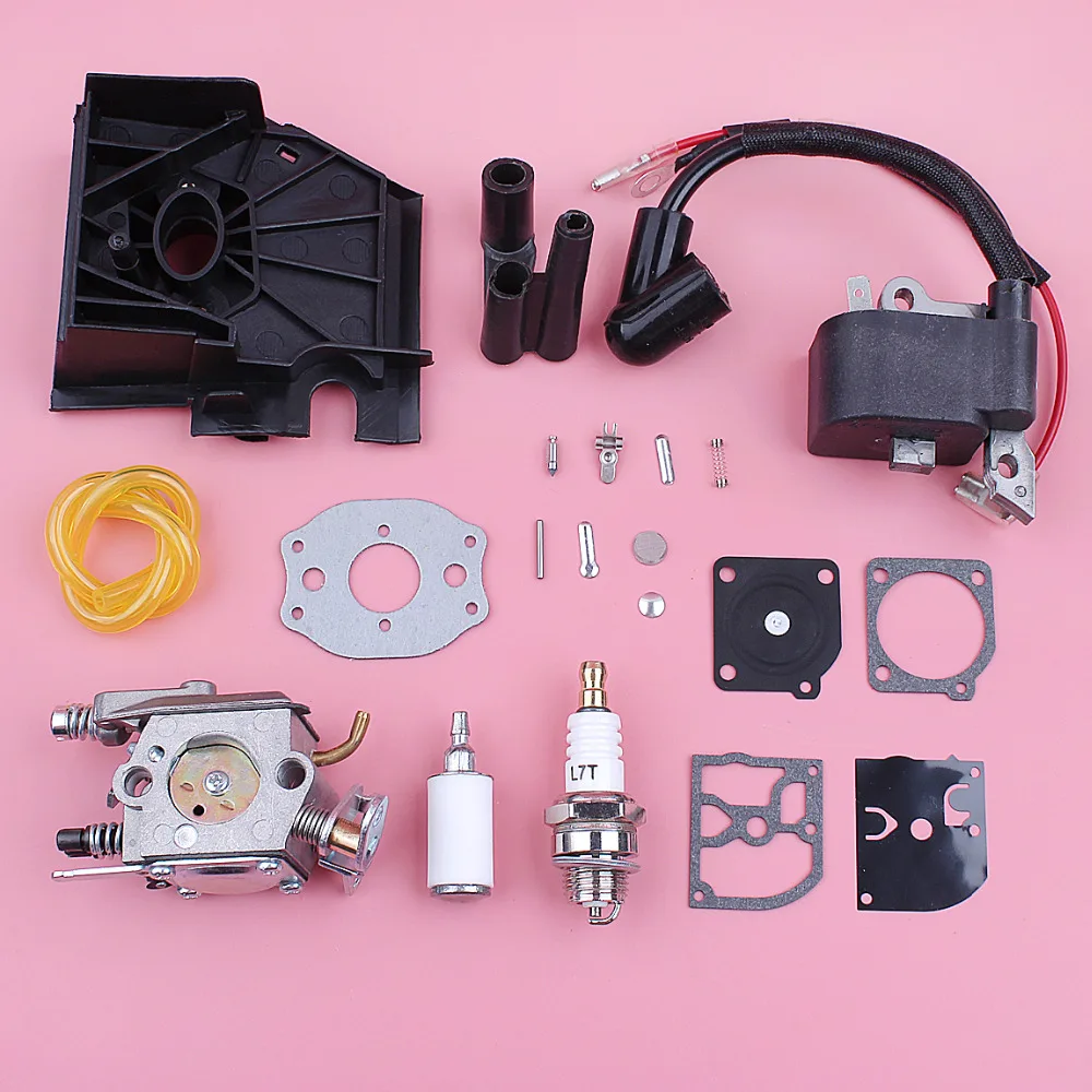 Carburateur Carb Bobine Voor Husqvarna 136 137 141 142 Brandstof Filter Lijn Grommet Adapter Reparatie Kit Chainsaw Vervangen Deel