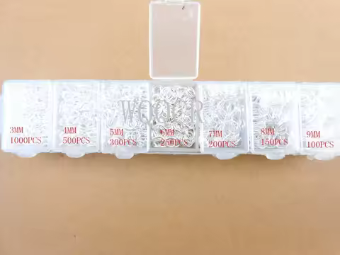 Free 3-4-5-6-7-8-9MM 2500pcs Sterling Silver Open Jump Ring Silver Components DIY Jewelry 925 silver findings opening rings