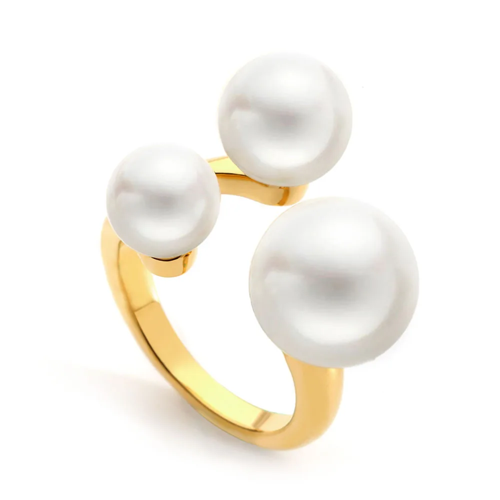 VAROLE Beautiful Pearl Ring Gold Color Ladies Midi Knuckle Rings For Women Fashion Jewelry Bague Femme Anillos
