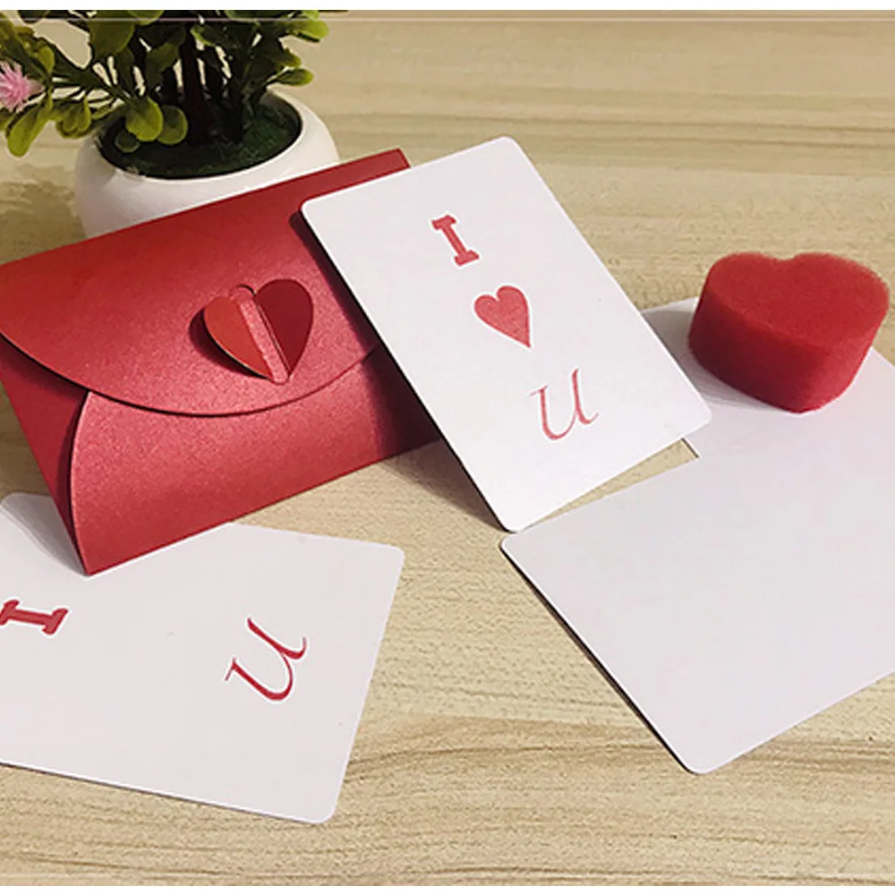 I Love You Card Magic Tricks Visual Romantic Card Magie Street Close Up Maigca Illusion Gimmick Prop Magia Profesional Magicians