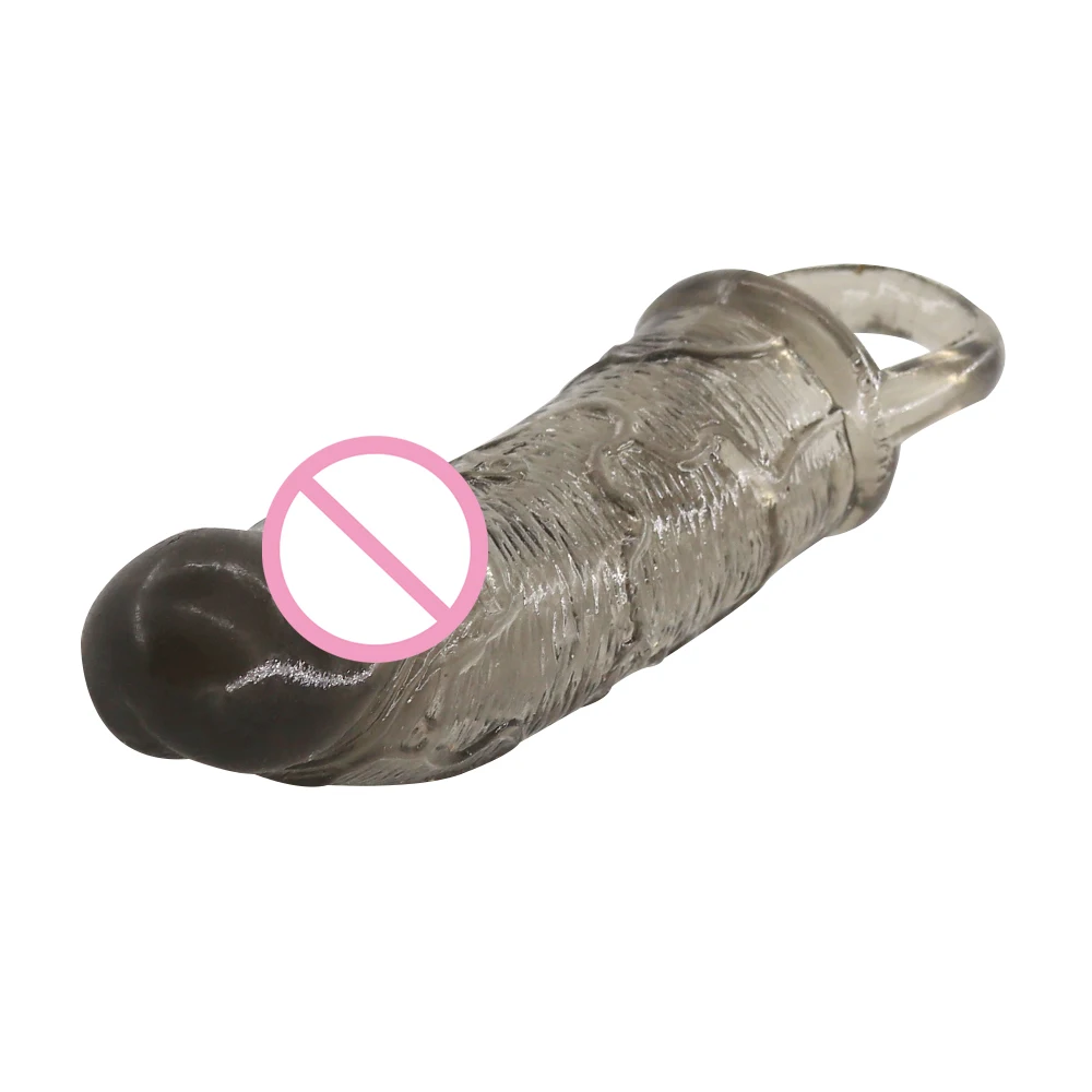 EXVOID Penis Sleeve Silicone Crystal Cock Ring Penis Extender Enlarger Delay Ejaculation Vagina Stimulate Sex Toys For Men