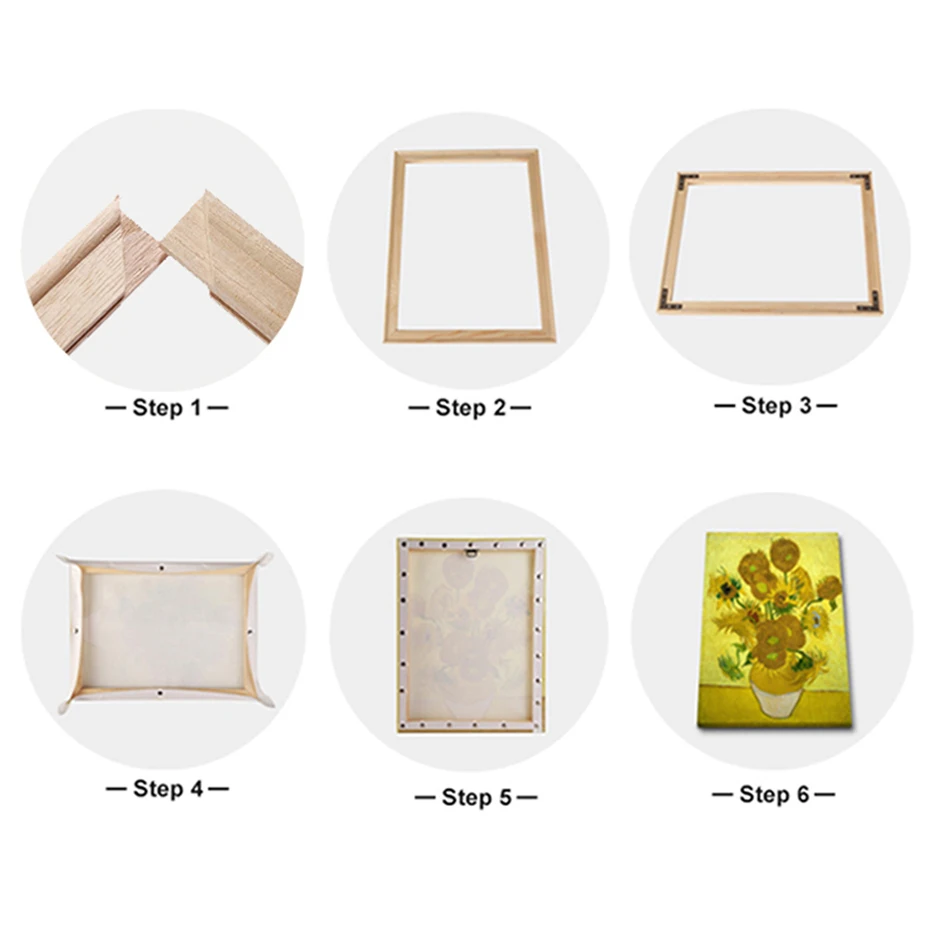 Wooden Picture Frame 30x40 40x60 50x70cm Natural Wood Wall Frame Stretcher Oil Diamond Painting Photo Frames Living Room Decor
