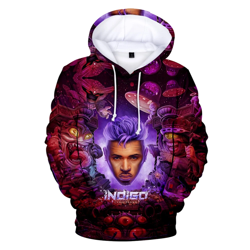 

Popular Chris Brown 3D Hoodies Sweatshirt Men Women Kids Fashion Print Hip Hop Singer Breezy Pullover High Street Men's Hoodies