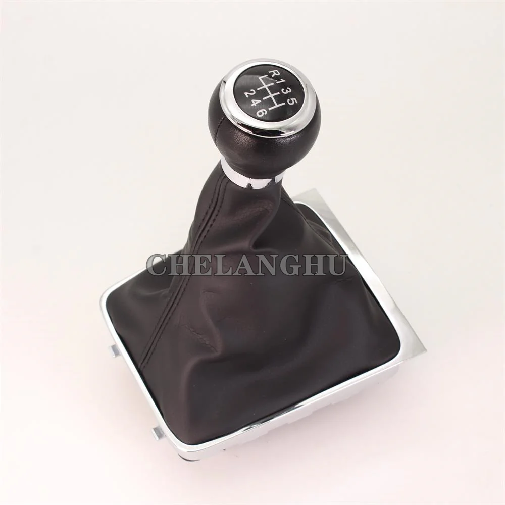 Picture 4: Manual 6 Speed Gear Stick shift knob Level leather Boot For VW Passat B6 Variant Wagon  2006 2007 2008 2006 2010 Car-styling