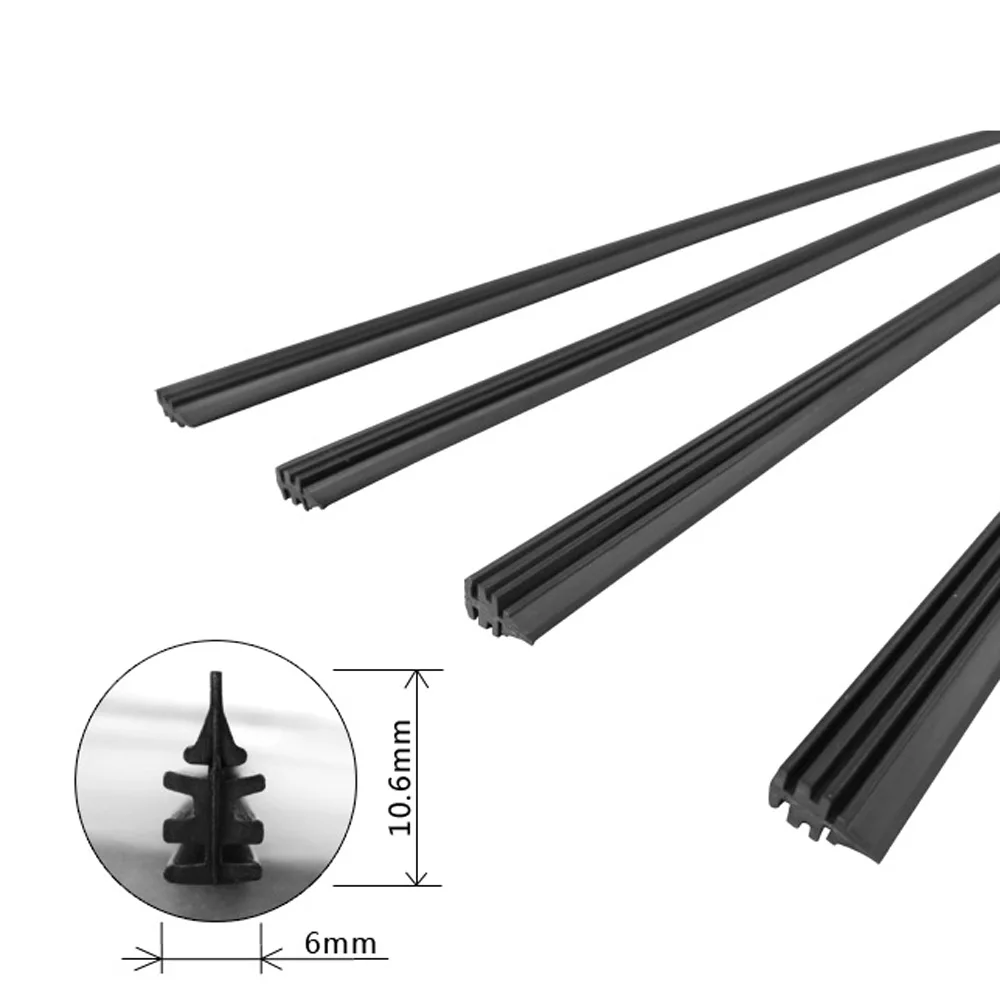 

1pcs Car Windscreen Wiper Blade Refill Strips Boneless Frameless Rubber 6mm 26'' Wiper Universal Car Accessories High Quality