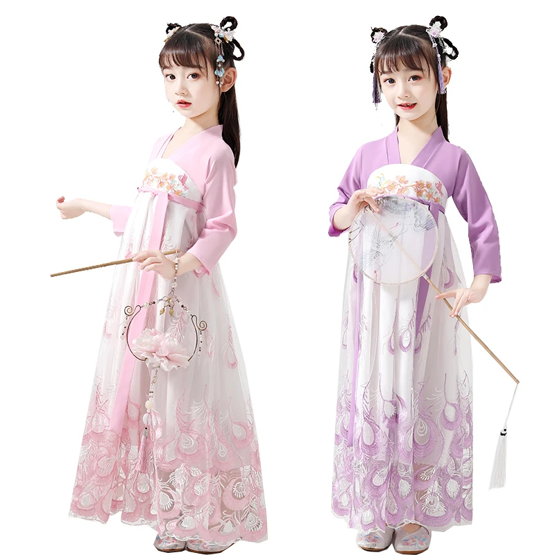 

chinese hanfu skirt qipao Embroidery HanFu dress Princess Party Dance Perform Dress Traditional hanfu Evening Dress Girl clothes