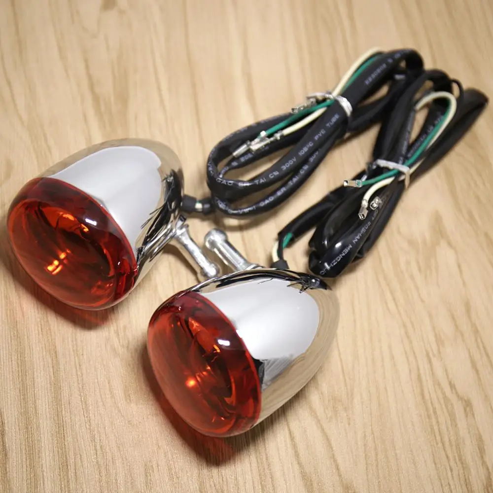 

Front Bullet Turn Signals&Red Lens For Harley 2004-2022 Sportster 883 1200 Models