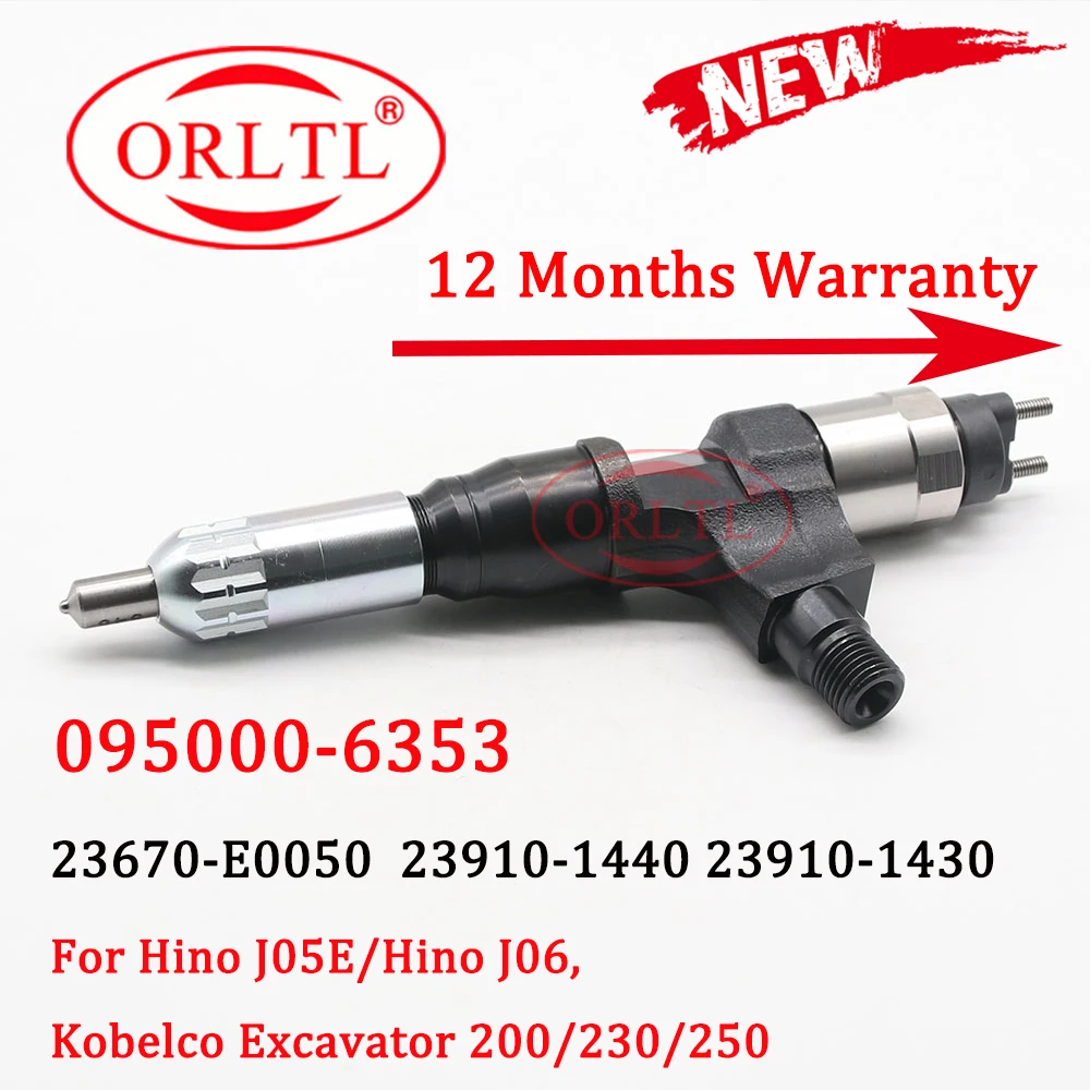 ORLTL 095000-6353 (23670-E0050) Original Diesel Injector Nozzle 0950006353 Engine Injector Sprayer 6353 For Kobelco Excavator