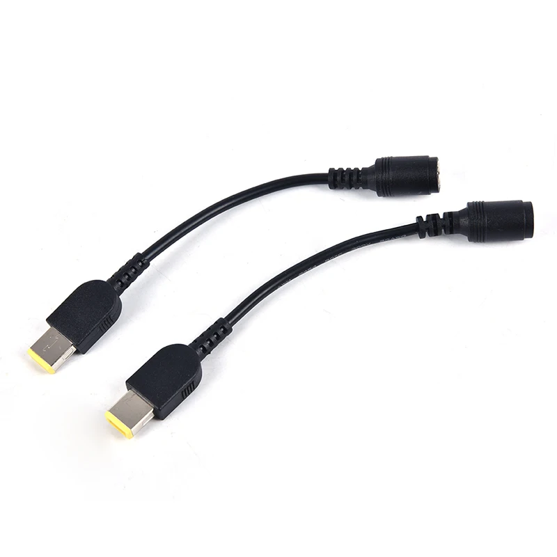 Round Jack To Square Plug Adapter Charger Power Converter For Thinkpad
