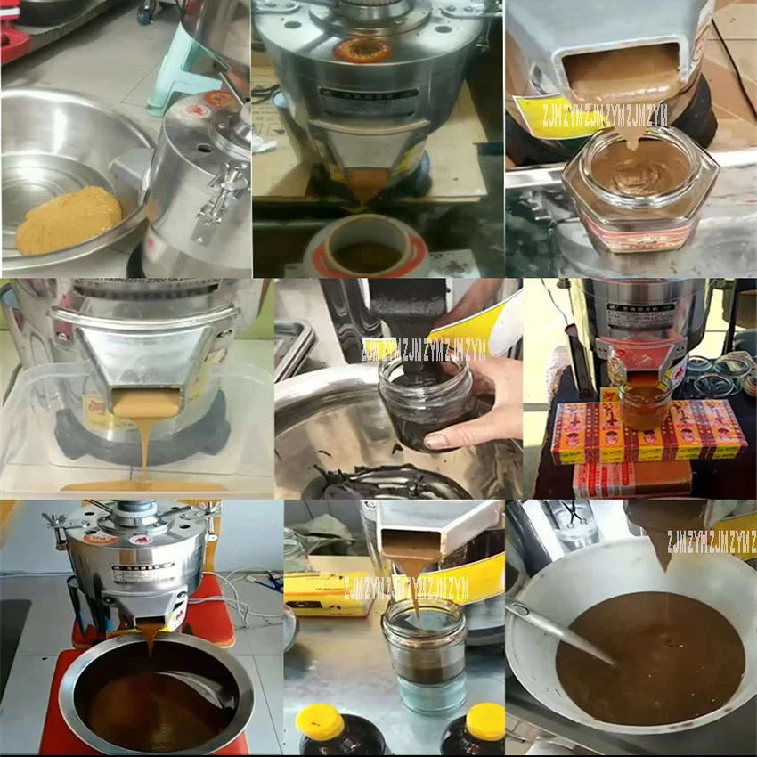 160 Commercial เนยถั่วลิสงบดโรงงานคอลลอยด์ Sesame PASTE เครื่อง Jam เครื่องบดเครื่องบด Refiner 220V 1.5Kw