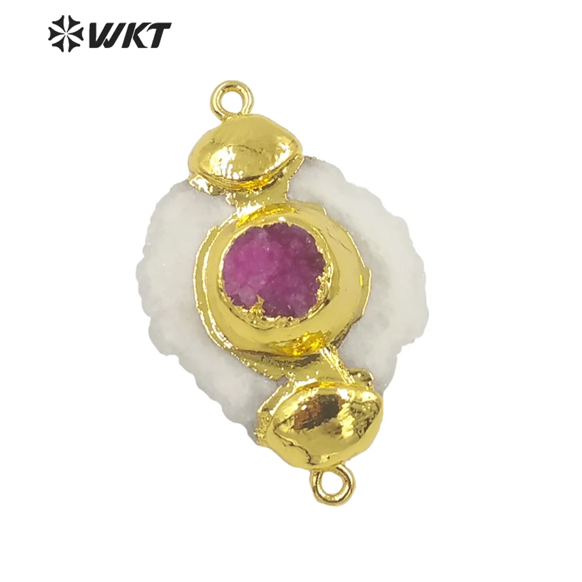 

WT-P1772 WKT 2023 Noble Style Jewelry Natural Stone Stalatite Druzy Quartzs Fashion Pendants Fine Necklace Gift