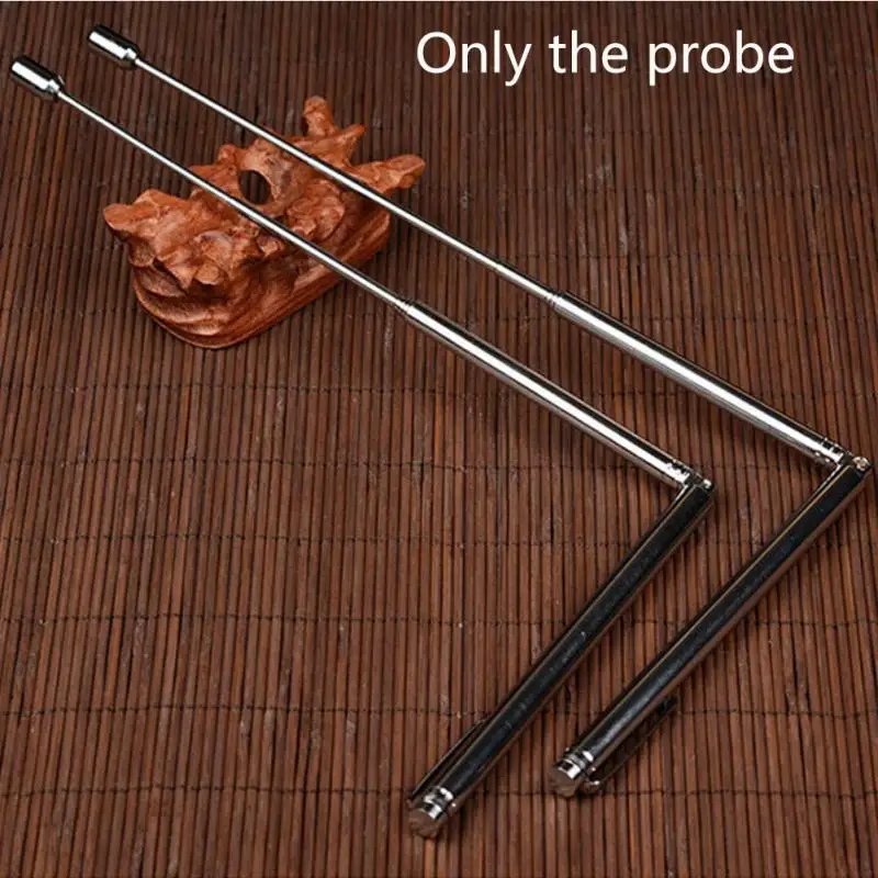 2Pcs Flexible Stainless Steel Adjustable Detector Water Tool Witching Hunting Dowsing Rods Easy Carry Stretch Energy Properties