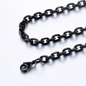 HipHop Edelstahl Schwarzkettenkette Halskette, Armband, Schmuckzubehör, Choker, Weihnachtsgeschenke, 1,6 mm, 2,4 mm, 3 mm, 4 mm, 5 mm 8 Hauptverkäufe 35 mm Roll - №4