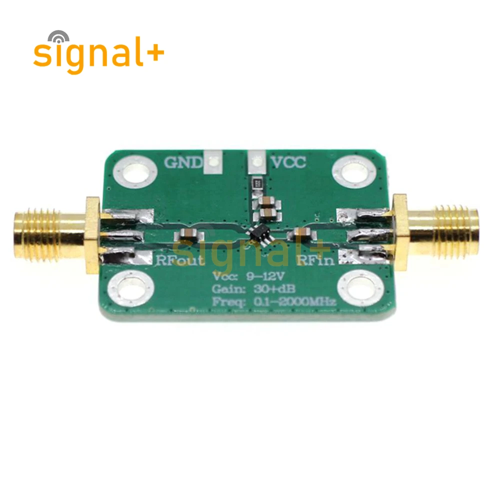 0.1-2000MHz 32dB Gain Broadband Low Noise High Frequency LNA RF Amplifier Module For FM HF VHF/UHF