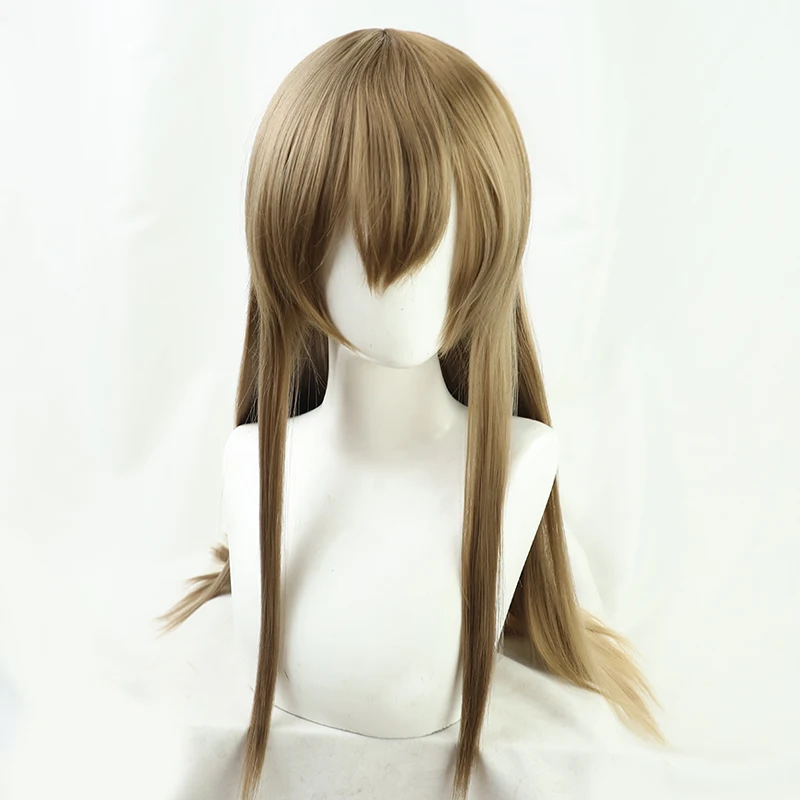 D4DJ Peaky P-key Yamate Kyoko Cosplay Wig 60cm Brown Yellow Long Straight Heat Resistant Hair Role Play