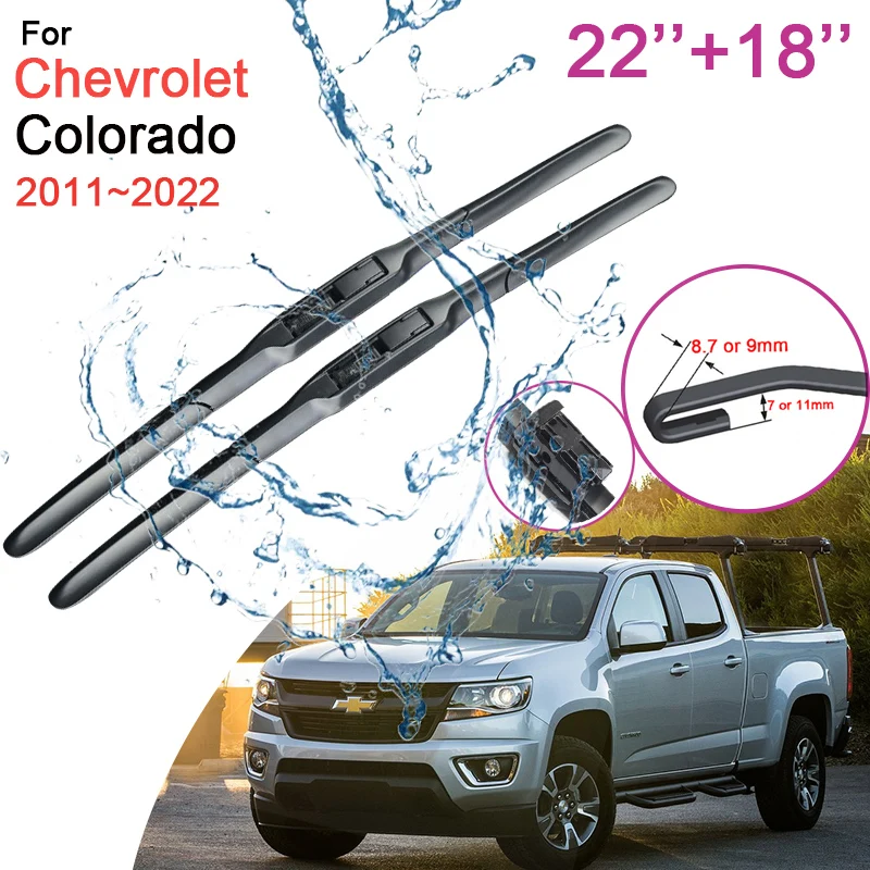 

Car Front Windshield Wiper Blades for Chevrolet Colorado MK2 2011 2012 2013 2014 2015~2022 Two Rubber Snow Scraping Accessories