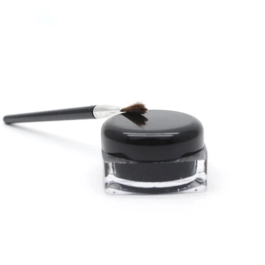 كحل أسود مقاوم للماء مع فرشاة ، طويلة الأمد كحل كريم سيدة نساء ماكياج مستحضرات التجميل كحل أدوات ماكياج الجمال