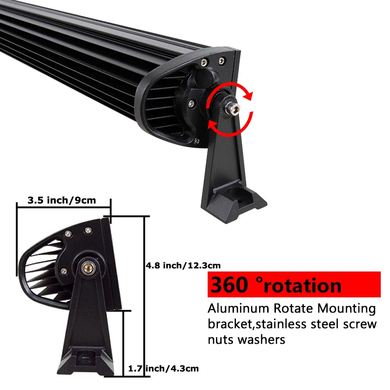 22 32 42 50 52 inch Curved Led Light Bar 120W 180W 240W 288W 300W COMBO Dual Row Driving Offroad Car Tractor Truck 4x4 SUV ATV