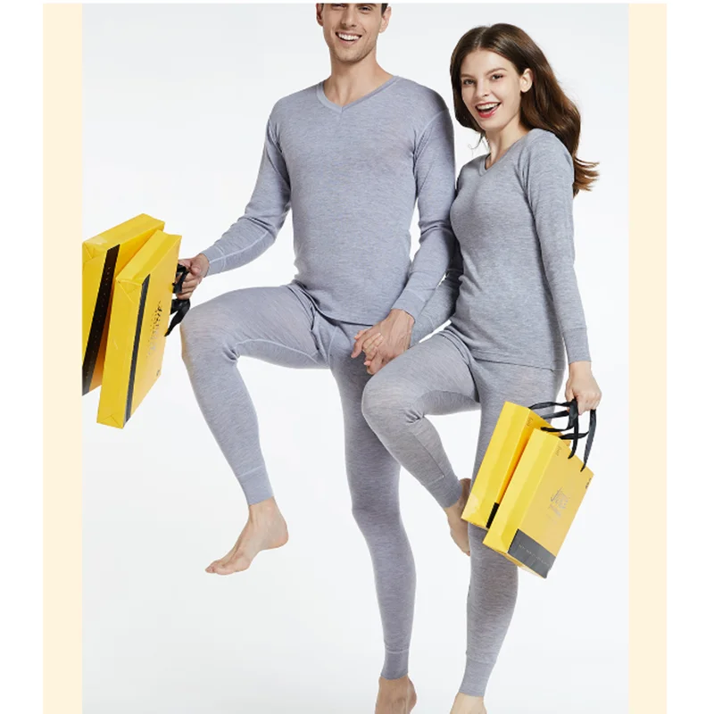 cashmere base layer wool mens thermal underwear sets women winter clothes thermals for men\'s long johns couple clothing thermos