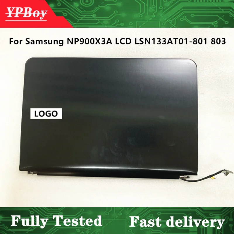 13.3 inch For Samsung NP900X3A NT900X3A Laptop LCD display screen assembly LSN133AT01-801 803 Tested 1366X768