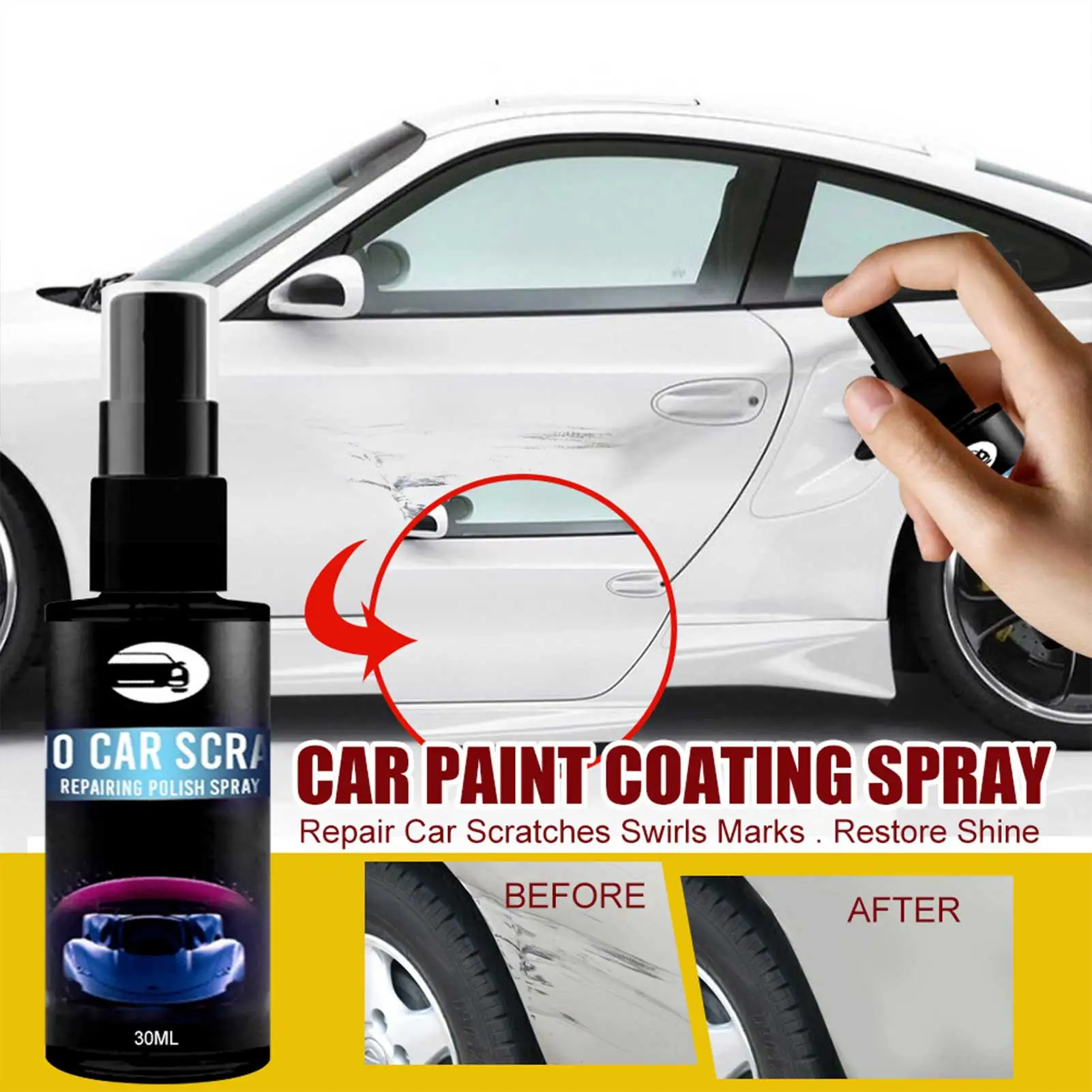 

DIY Car Scratch Removal Spray Paint Care Polishing Restoration Scratches Remover Repairing Tool Old Car Deoxidation Agent