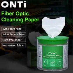ONTi-Fiber Cleaning Wipes Platform, Dustfree Paper, Fiber Optic, Low-lint Wipes, Optical Fiber Clean Paper, FTTH Tools