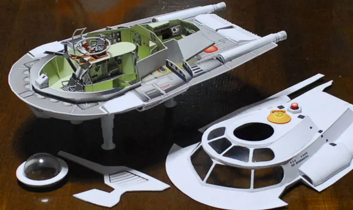Fantastic Voyage Proteus Submarine DIY Handcraft PAPER MODEL KIT Handmade Toy Puzzles