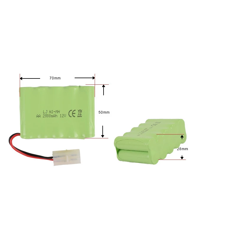 12v 2800mah akumulator NiMH do samochodzik zdalnie sterowany zbiorniki pociągi Robot łódź pistolet Ni-MH AA 1000mah 12v akumulator 1 sztuk
