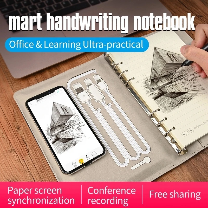 Smart Notebook Office Offline Storage Digital Drawing Tablet Diary With Wireless Power Bank Paper and Screen Synchronization