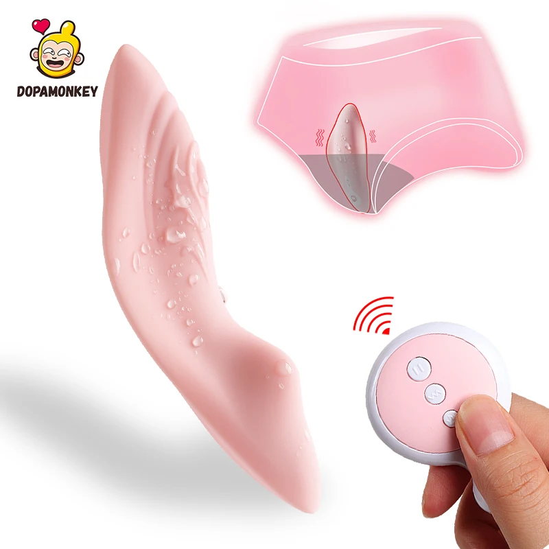 Invisible Wearable Strapon dildo Clitoris Stimulator Wireless Remote Control Silicone Waterproof Vibrator Panties sex for couple