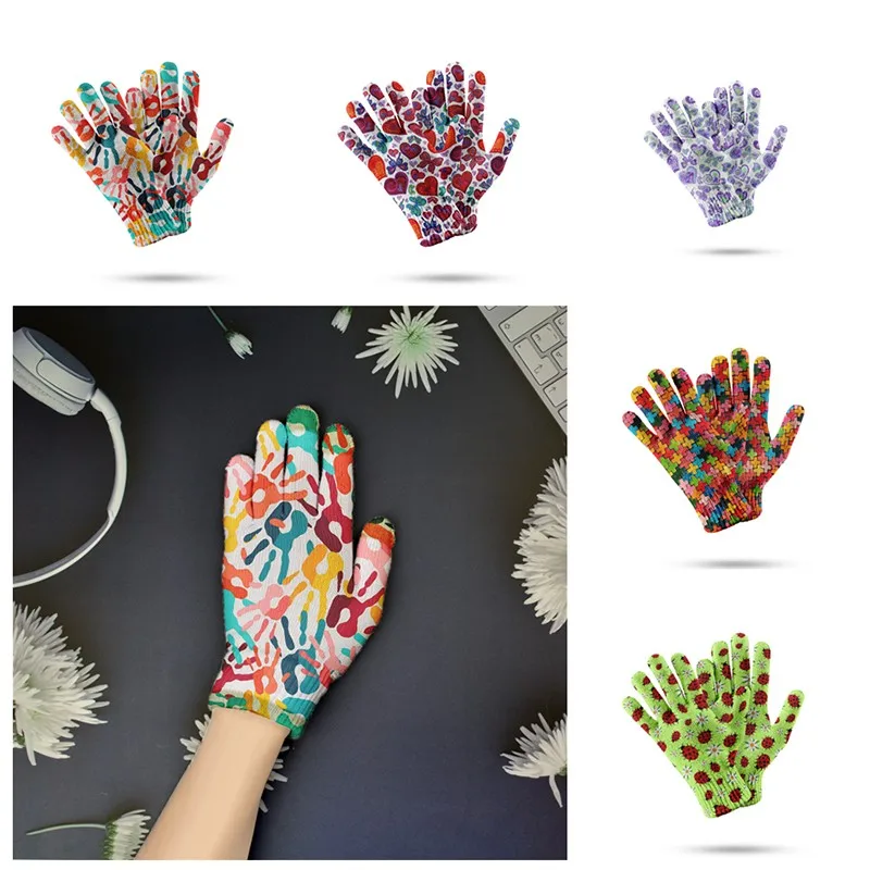 

3D Printing Touch Screen Knitted Gloves Fun Gloves With New Graffiti Patterns Winter Fingered Gloves Handschuhe