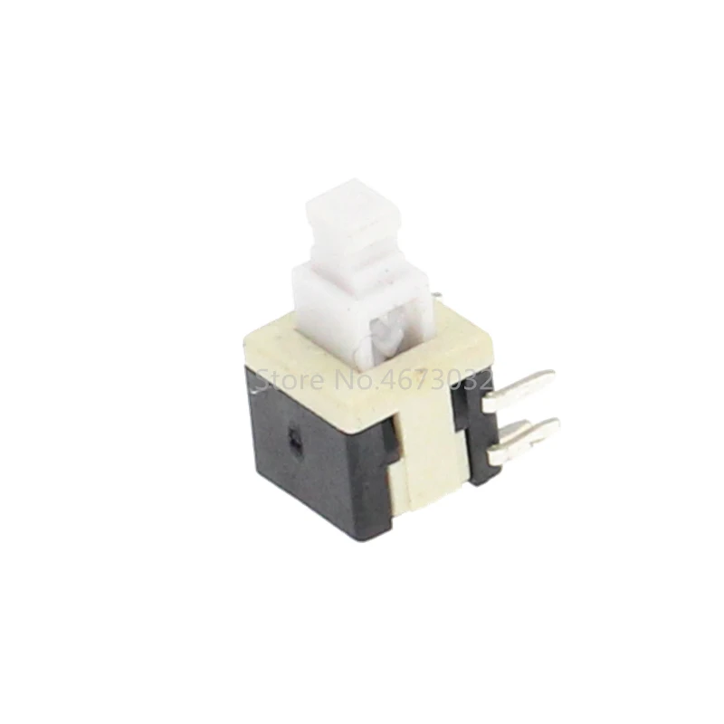 20PCS 5.8x5.8mm x Height 10.1 mm Push Button Switch On/Off Through Hole PCB DPDT Lock Right Angle Key switch Self Lock Push