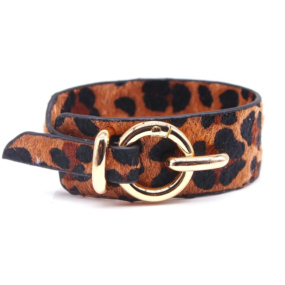 TOTABC Fashion Punk Leather Bracelet For Women Wristband Charm Cuff Bracelets & Bangles Jewelry Gift Pulsera