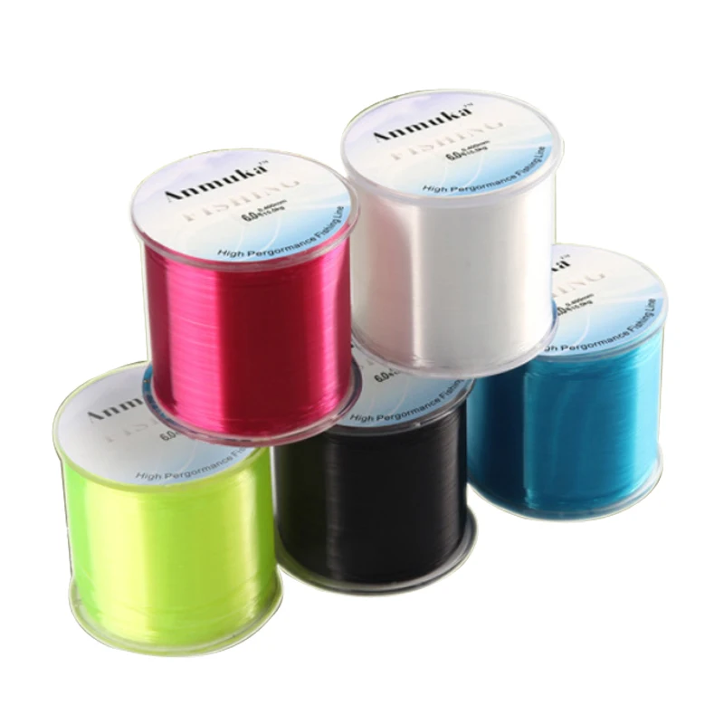 YUBOSHI White/Yellow/Blue/Pink/Black/Green/Brown 500M Monofilament Nylon Line Fishing Equipment Accessories 2021 New