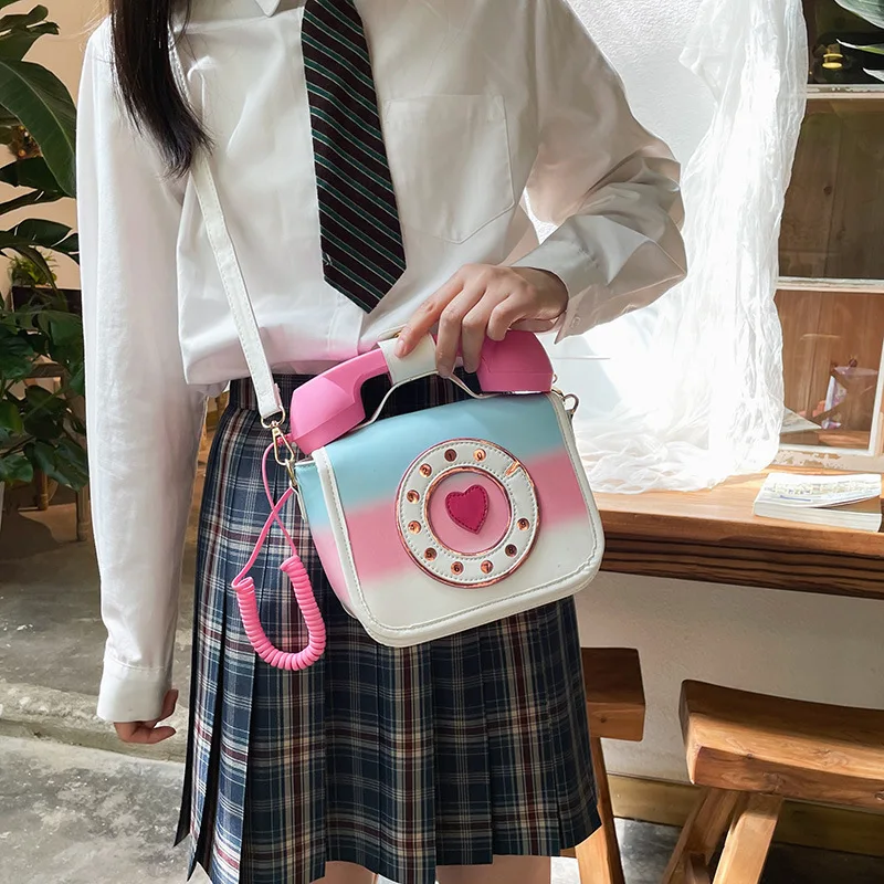 Stylowe kobiety w kształcie telefonu Crossbody torba na ramię ze skóry PU kobieta torebka na co dzień zakupy Street School tornister torba