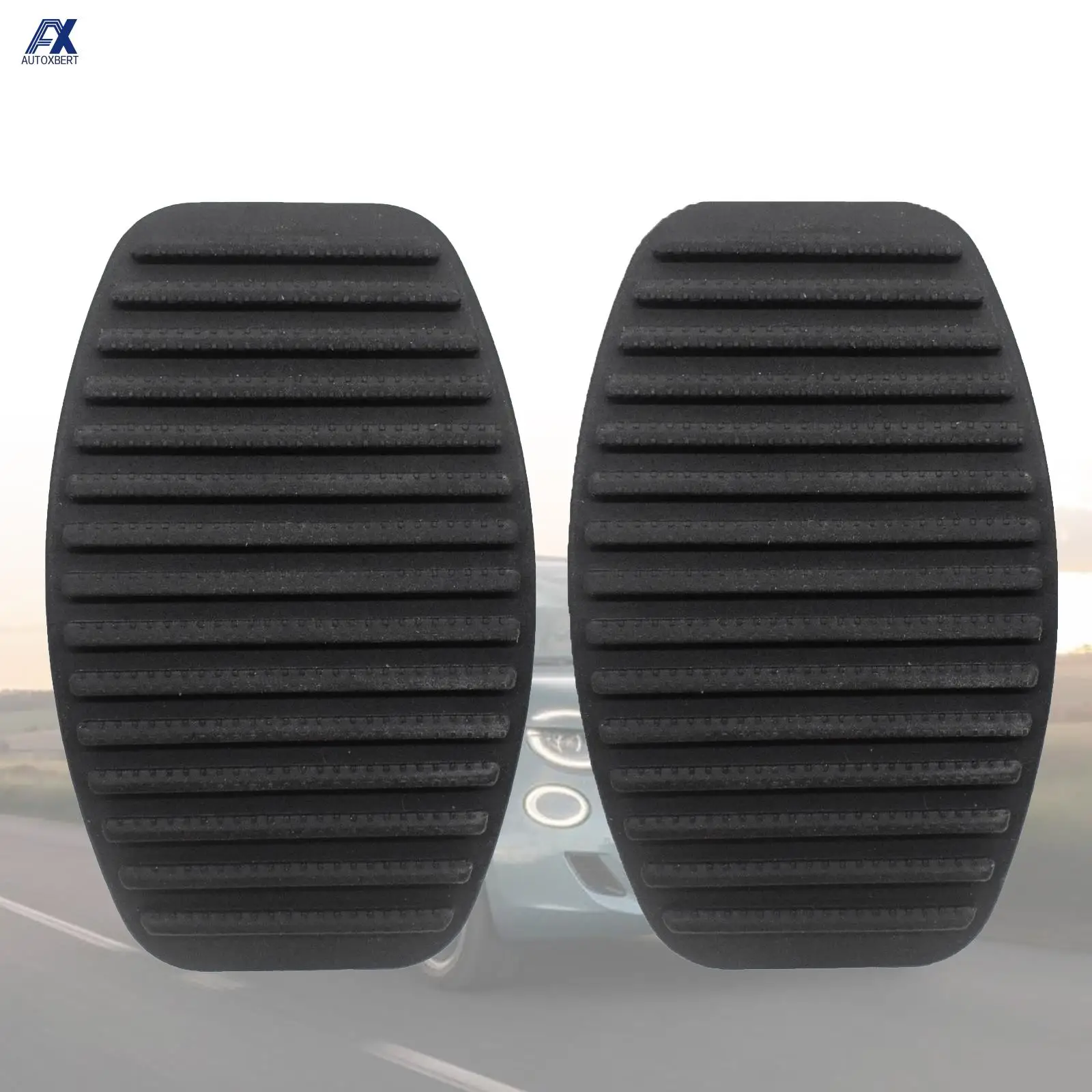 2Pcs For Fiat Barchetta 500 Brava Bravo Doblo Albea Punto Fiorino Palio Marea Lancia Brake Clutch Pedal Pad Covers Set 4170605