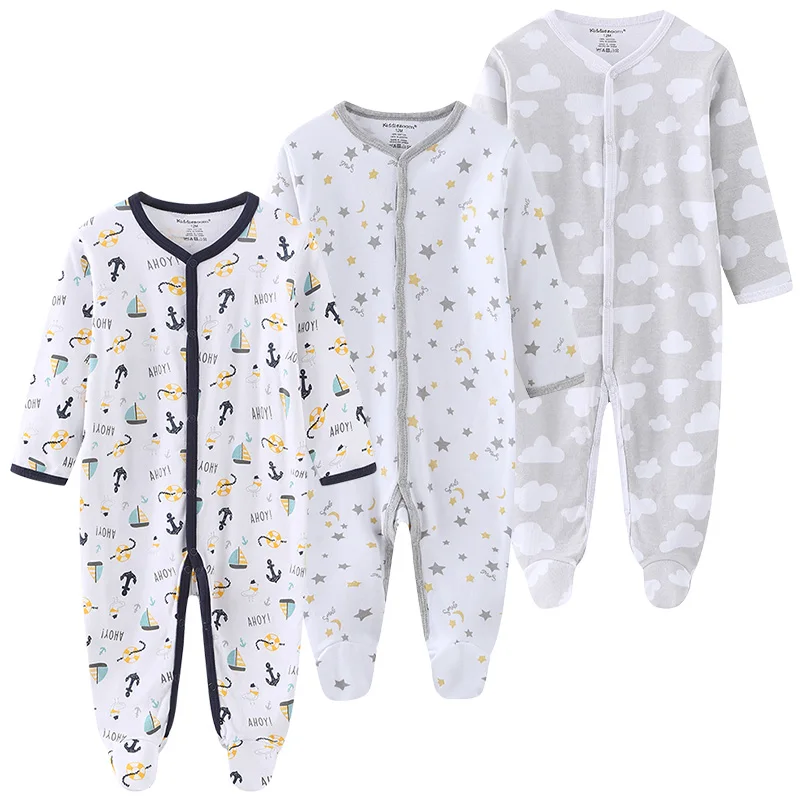 

3Pcs Baby Boys Clothes Cotton Newborn Girl Romper 2022 Long Sleeve Infant Clothing Baby Pajama Roupas De Bebe Kids Clothing