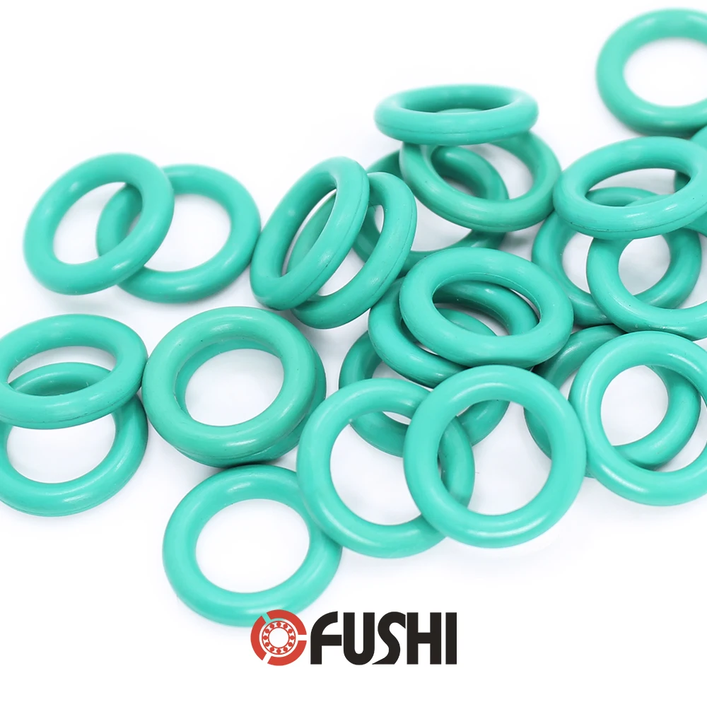 CS5.3mm FKM Rubber O RING ID 218/224/230/236/240/243/245*5.3 mm 2PCS O-Ring Fluorine Gasket Oil Seal Green ORing