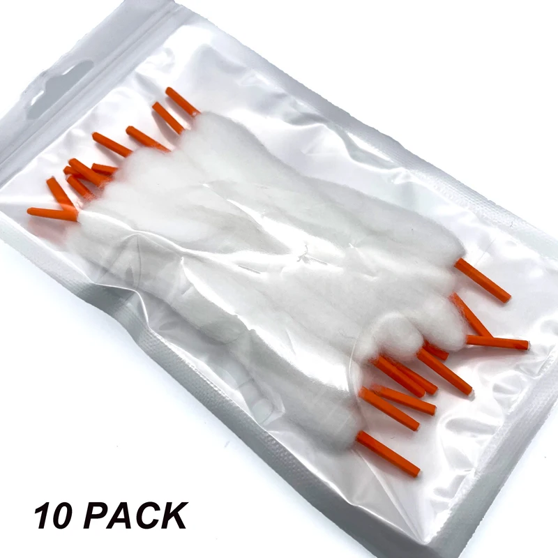 Sharevape 10 Dual Thread Vape Bông Hữu Cơ Thủ Thuốc Lá Điện Tử Thịt Xông Khói Cho RDA RTA RBA Atomizer Phối Xanh