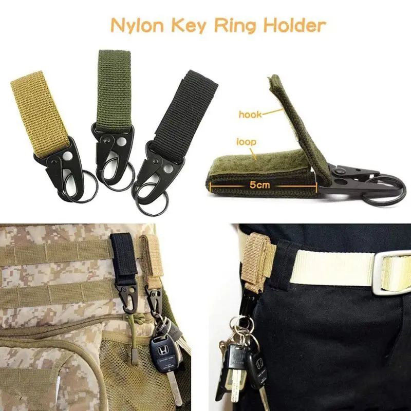 Cinturini in Nylon 42 pezzi con fibbia a sgancio rapido tattici Molle Clips Utility Strap 203B